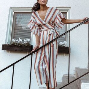 Anthropologie Multicolor Striped Jumpsuit